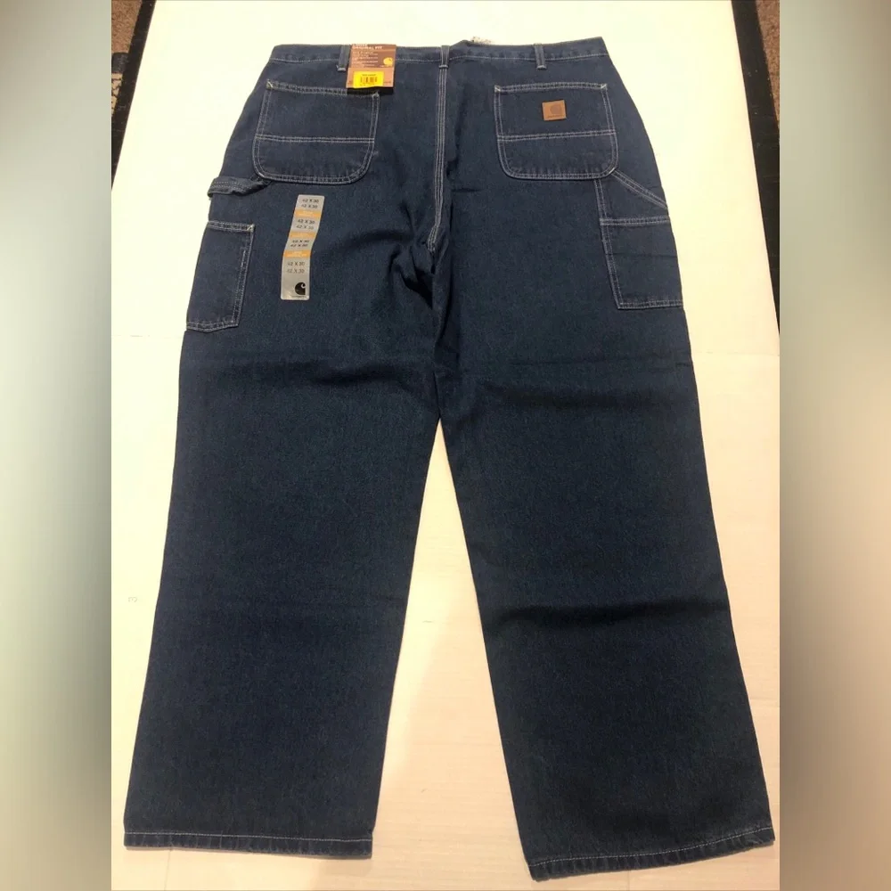 Carhartt Mens 42X30 Loose Original Fit Work Dungaree Jean B13-DST Irregular - Picture 3 of 13
